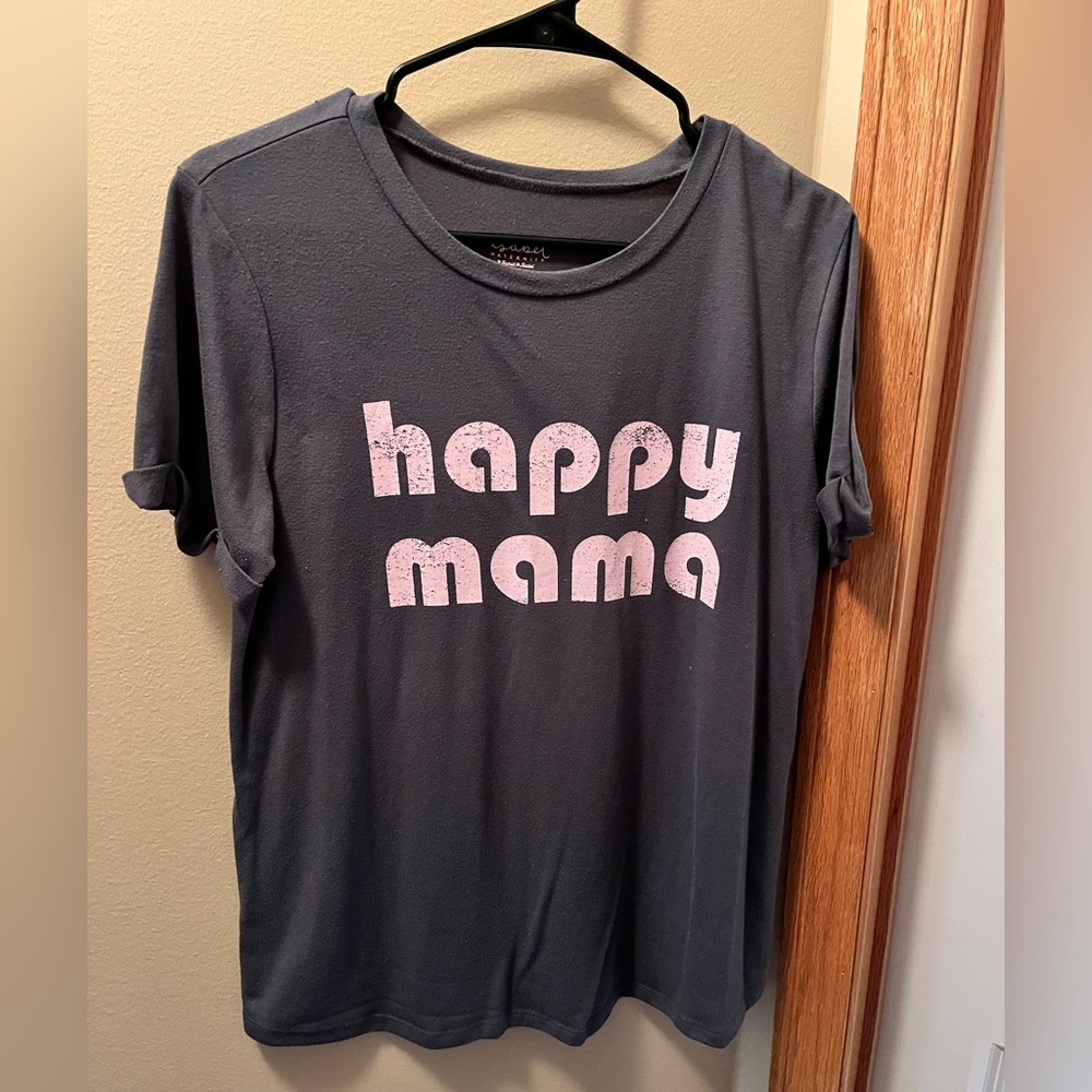 3 maternity shirts. 2 t shirts and 1 tank